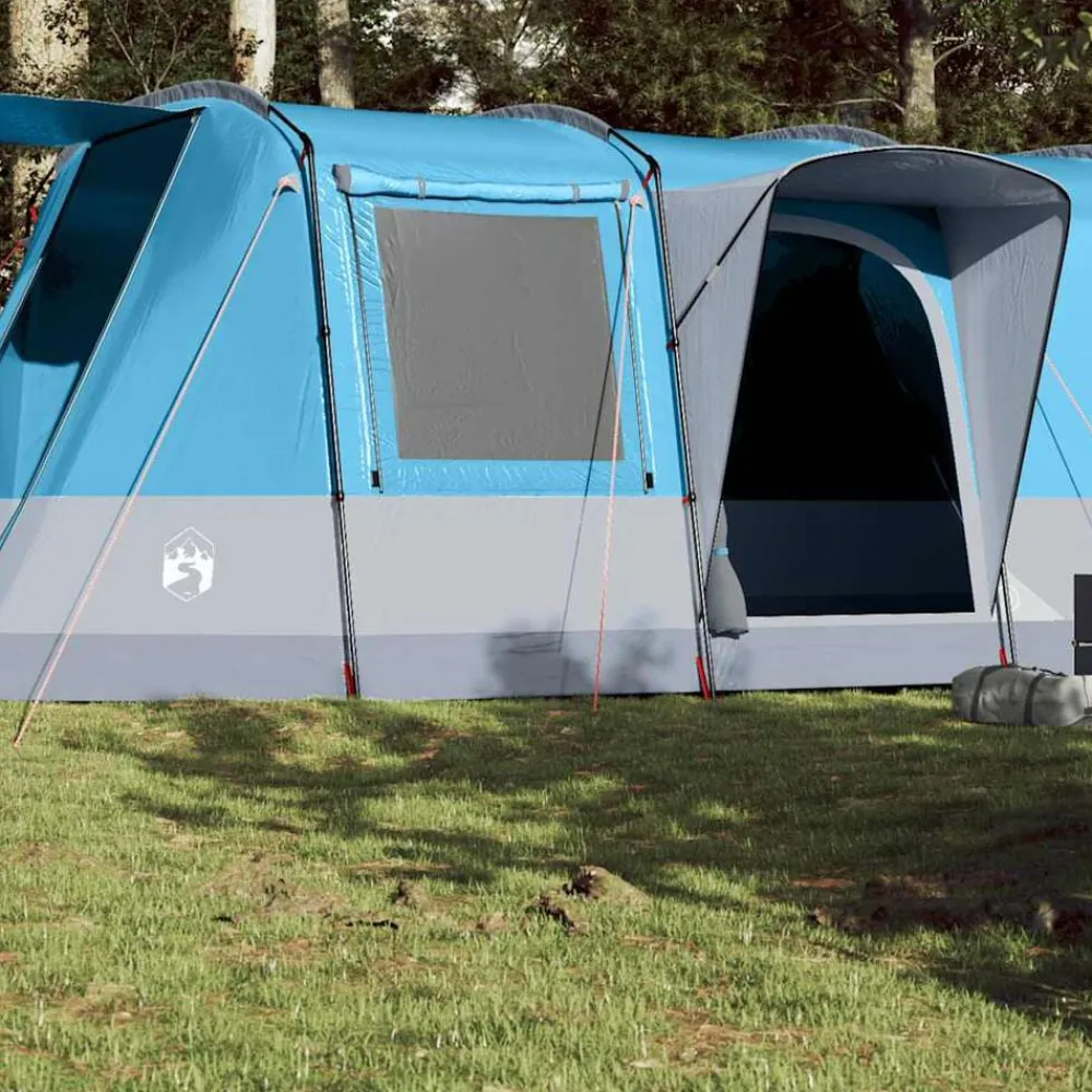 vidaXL Actividades Al Aire Libre-Tienda de campaña túnel para 4 personas impermeable