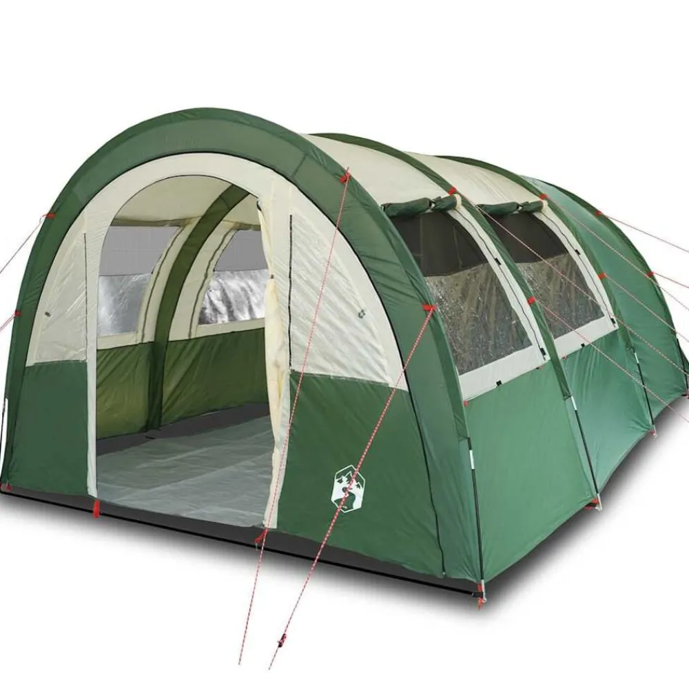 vidaXL Tienda de campaña túnel para 4 personas impermeable Verde Best