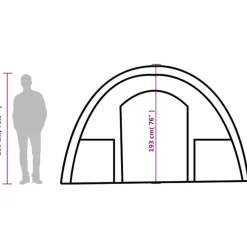 vidaXL Tienda de campaña túnel para 4 personas impermeable Verde Best