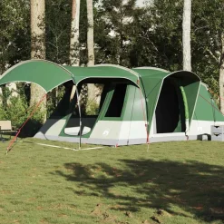 vidaXL Tienda de campaña túnel para 5 personas impermeable Verde Clearance