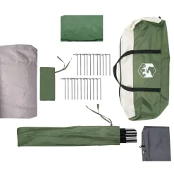 vidaXL Tienda de campaña túnel para 5 personas impermeable Verde Clearance