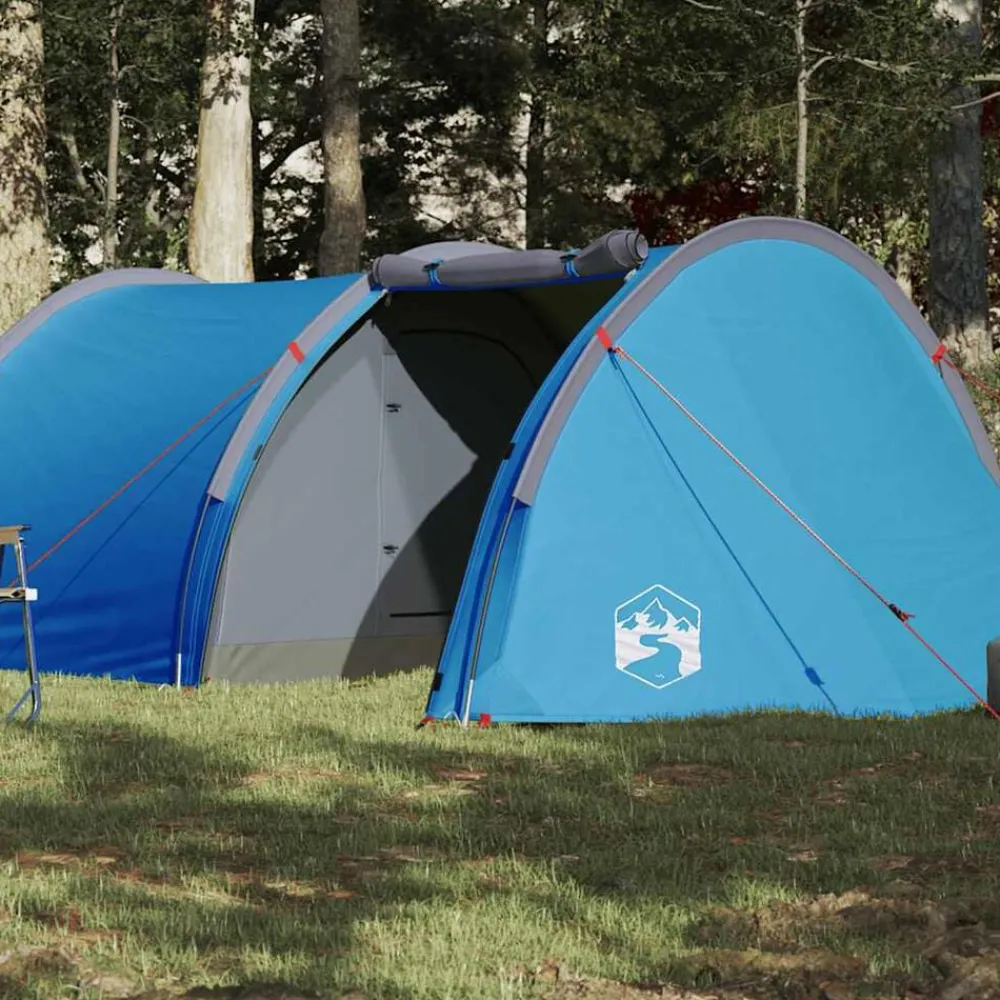 vidaXL Actividades Al Aire Libre-Tienda de campaña túnel para 4 personas impermeable