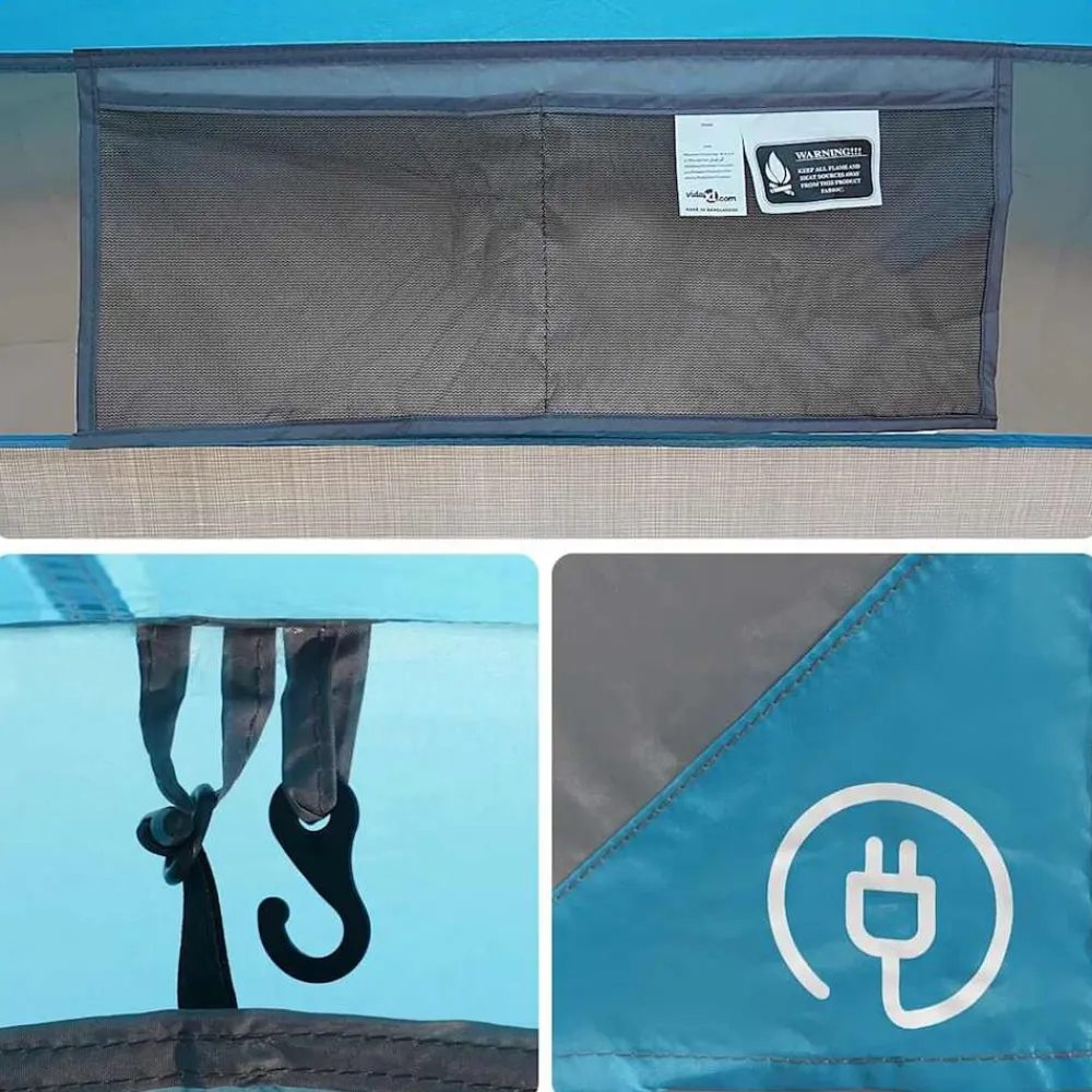 vidaXL Tienda de campaña túnel para 4 personas impermeable Azul Clearance