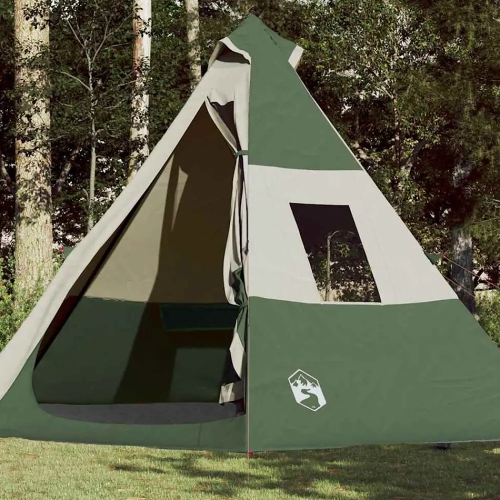 vidaXL Actividades Al Aire Libre-Tienda de campaña tipi para 7 personas impermeable