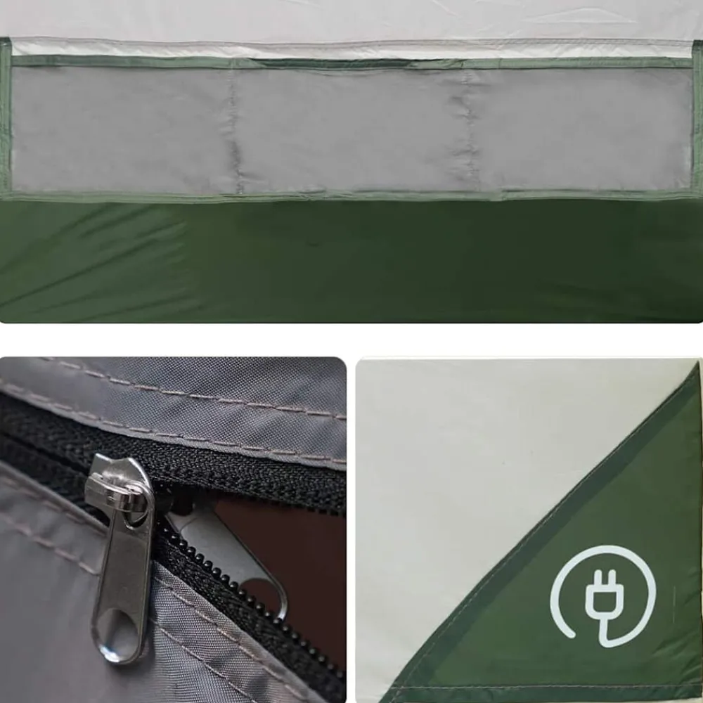 vidaXL Actividades Al Aire Libre-Tienda de campaña tipi para 7 personas impermeable