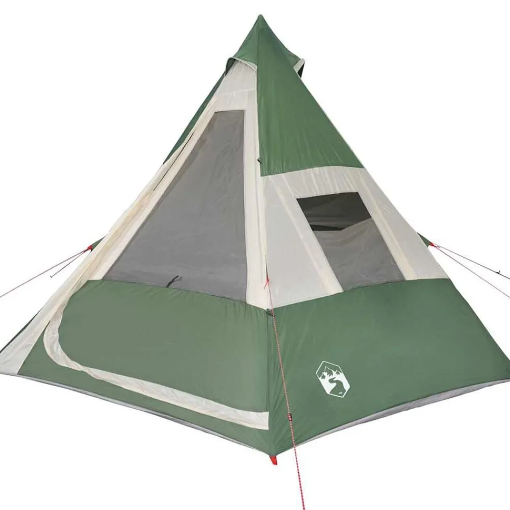 vidaXL Actividades Al Aire Libre-Tienda de campaña tipi para 7 personas impermeable