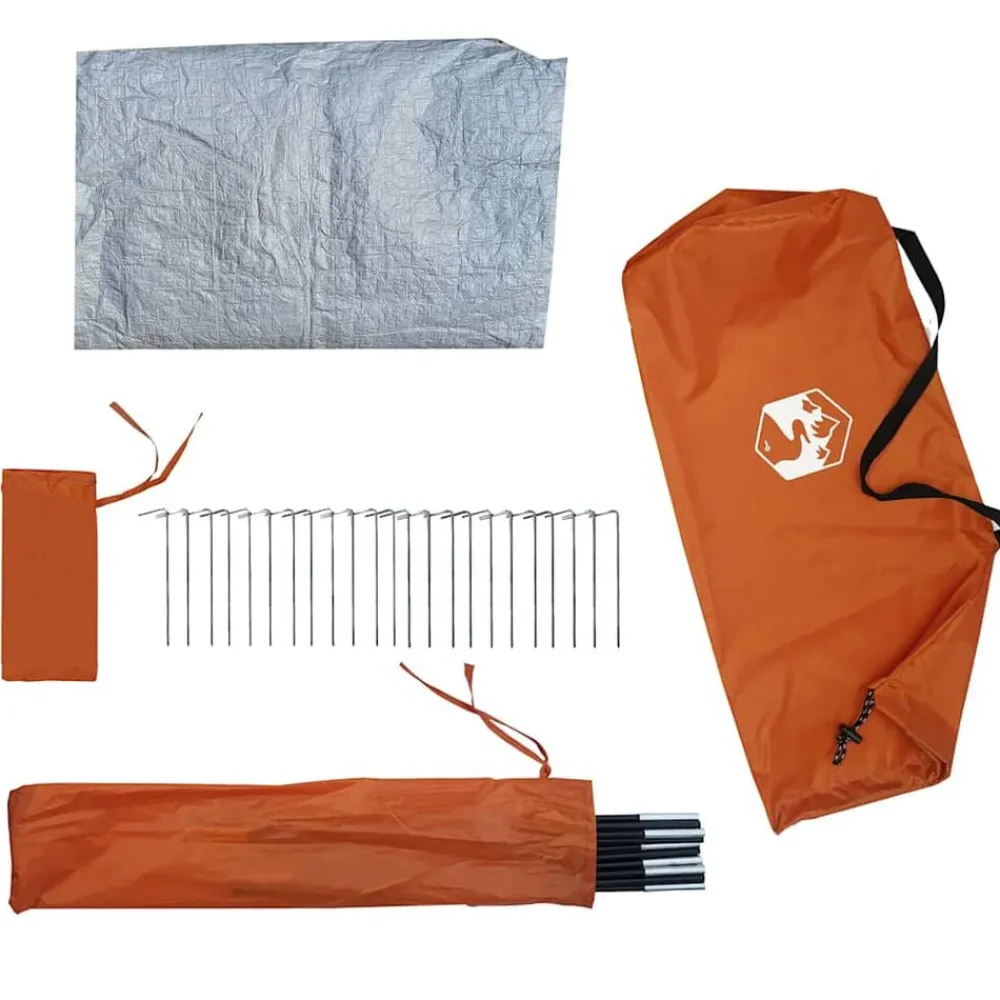 vidaXL Tienda de campaña tipi para 4 personas impermeable Naranja Hot