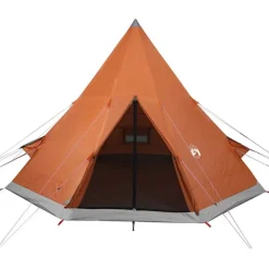 vidaXL Tienda de campaña tipi para 4 personas impermeable Naranja Hot