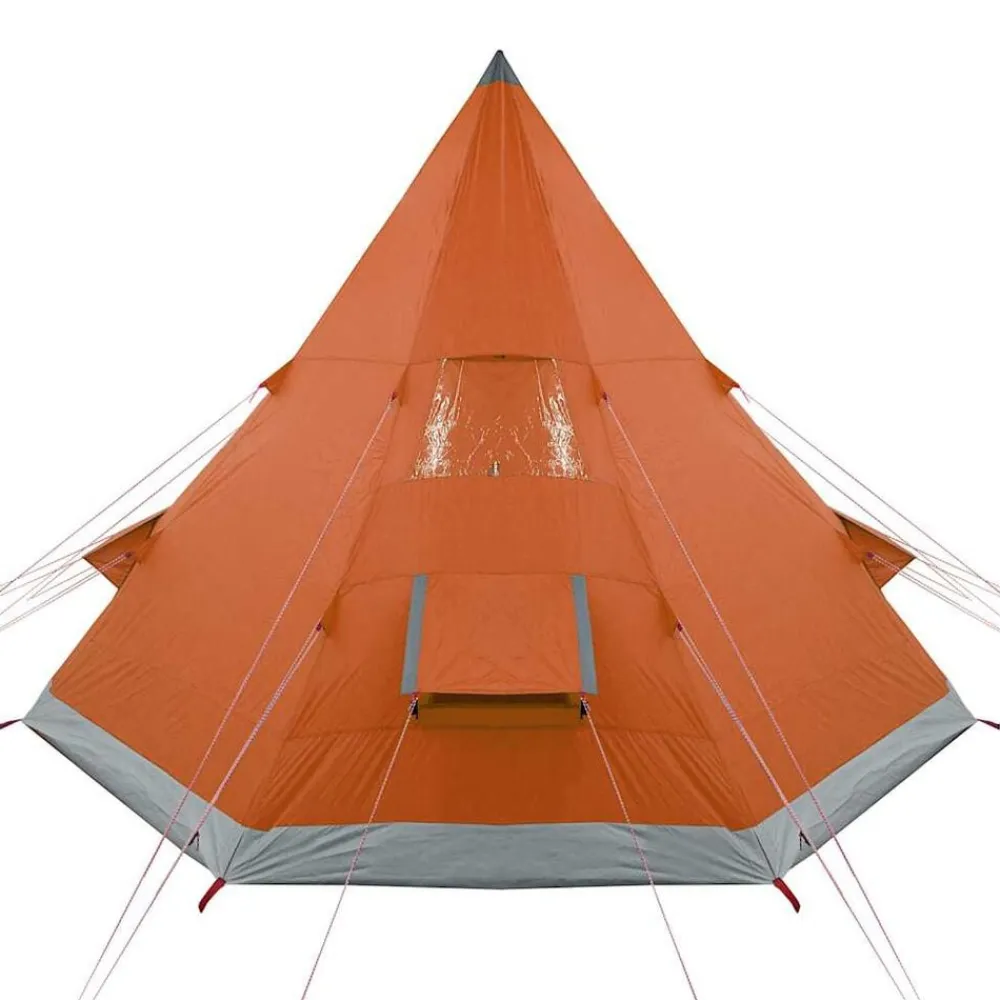 vidaXL Tienda de campaña tipi para 4 personas impermeable Naranja Hot