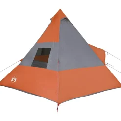 vidaXL Actividades Al Aire Libre-Tienda de campaña tipi para 7 personas impermeable naranja