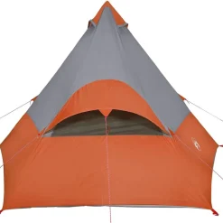 vidaXL Actividades Al Aire Libre-Tienda de campaña tipi para 7 personas impermeable naranja
