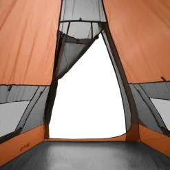 vidaXL Actividades Al Aire Libre-Tienda de campaña tipi para 7 personas impermeable naranja