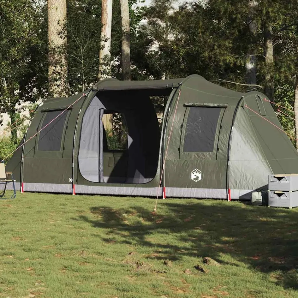 vidaXL Actividades Al Aire Libre-Tienda de campaña túnel para 4 personas impermeable