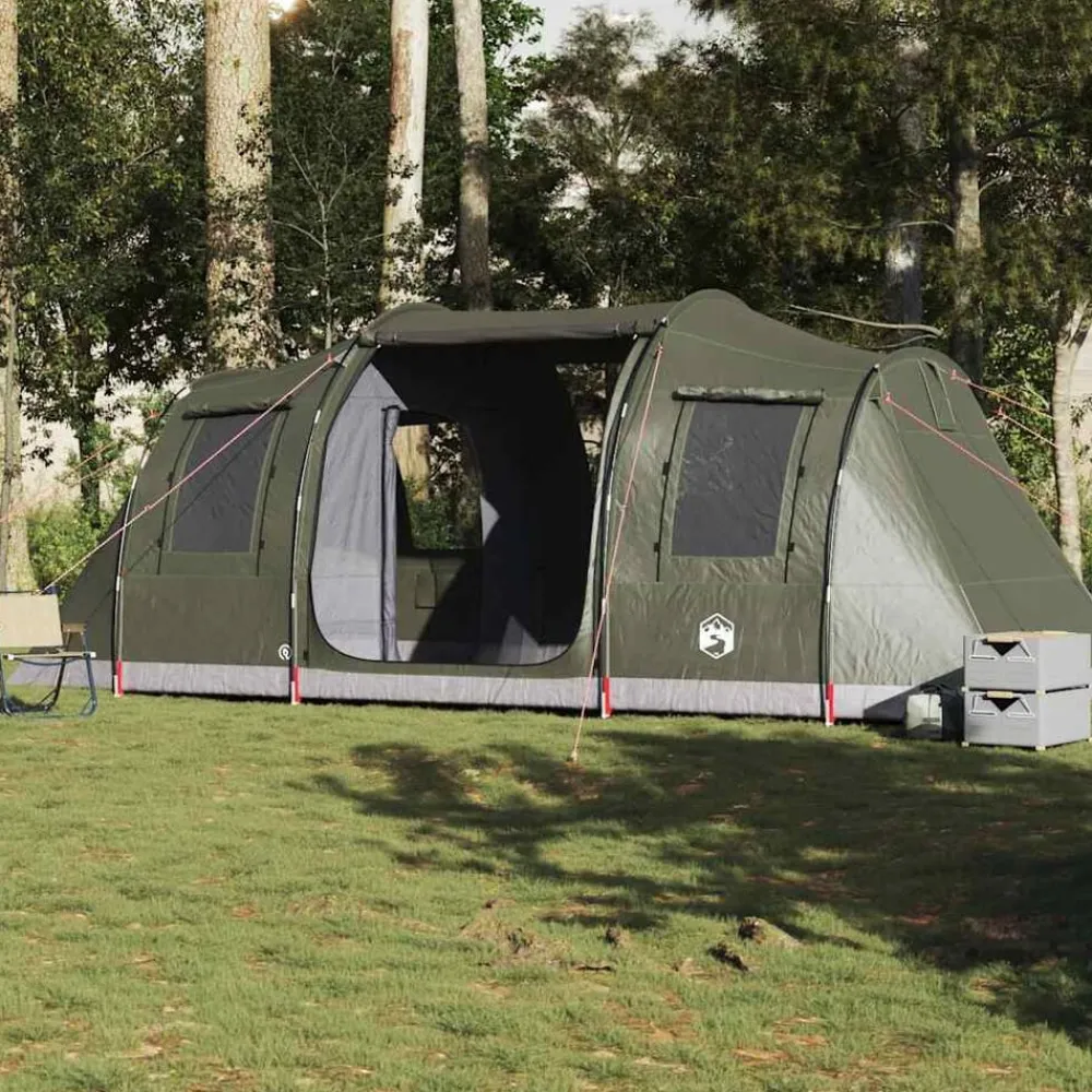 vidaXL Actividades Al Aire Libre-Tienda de campaña túnel para 4 personas impermeable