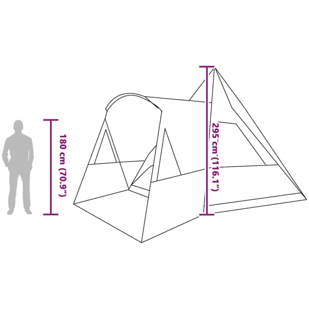 vidaXL Tienda de campaña tipo teepee para 5 personas con techo Azul Online