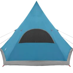 vidaXL Tienda de campaña tipo teepee para 5 personas con techo Azul Online