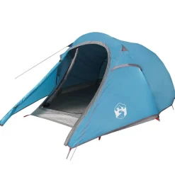 vidaXL Tienda de campaña túnel para 3 personas impermeable Azul Hot