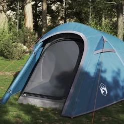 vidaXL Tienda de campaña túnel para 3 personas impermeable Azul Hot