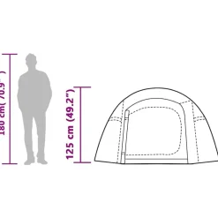 vidaXL Tienda de campaña túnel para 3 personas impermeable Azul Hot