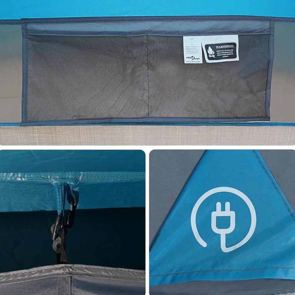 vidaXL Actividades Al Aire Libre-Tienda de campaña túnel para 5 personas impermeable