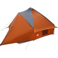 vidaXL Tienda de campaña Teepee para 10 personas Gris y naranja Clearance