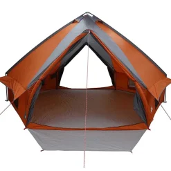 vidaXL Tienda de campaña Teepee para 10 personas Gris y naranja Clearance