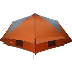 vidaXL Tienda de campaña Teepee para 10 personas Gris y naranja Clearance