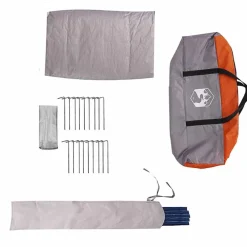 vidaXL Tienda de campaña Teepee para 10 personas Gris y naranja Clearance