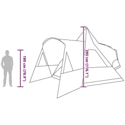vidaXL Actividades Al Aire Libre-Tienda de campaña Teepee para 8 personas