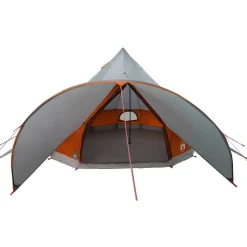 vidaXL Tienda de campaña tipo teepee para 3 personas y naranja Gris Clearance