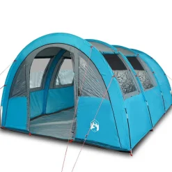 vidaXL Tienda de campaña túnel para 4 personas impermeable Azul Online