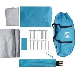 vidaXL Tienda de campaña túnel para 4 personas impermeable Azul Online