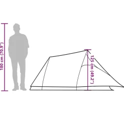 vidaXL Tienda de campaña túnel para 3 personas impermeable Verde oliva Clearance
