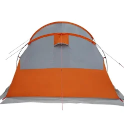 vidaXL Tienda de camping con túnel 4 personas impermeable gris naranja Gris y naranja Best