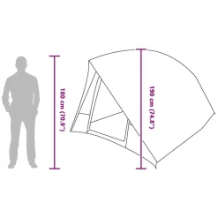 vidaXL Actividades Al Aire Libre-Tienda de camping con techo 320 x 275 x 190 cm tafetán