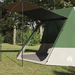vidaXL Tienda de camping con techo 482 x 360 x 227 cm tafetán Verde Discount