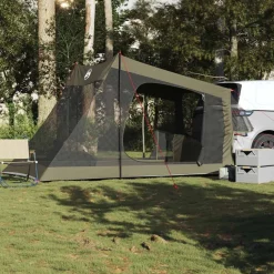 vidaXL Tienda de coche para 2 personas impermeable Verde oliva Online