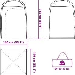 vidaXL Actividades Al Aire Libre-Tienda de ducha impermeable