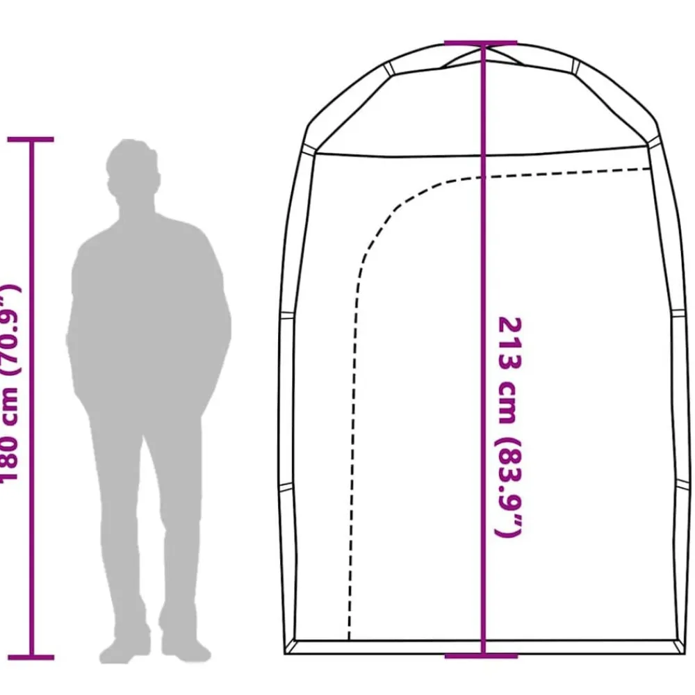vidaXL Actividades Al Aire Libre-Tienda de ducha impermeable