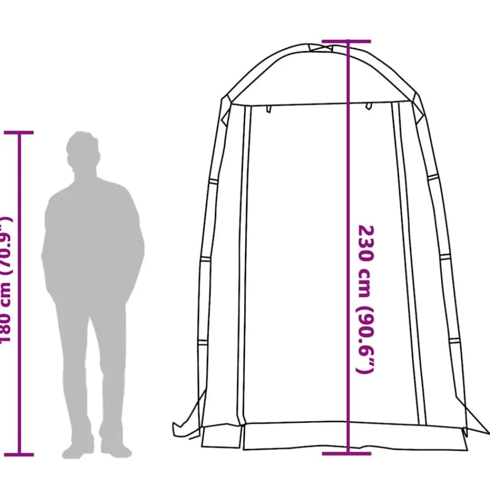 vidaXL Actividades Al Aire Libre-Tienda de ducha impermeable