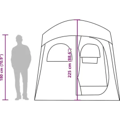 vidaXL Actividades Al Aire Libre-Tienda de ducha para 2 personas impermeable
