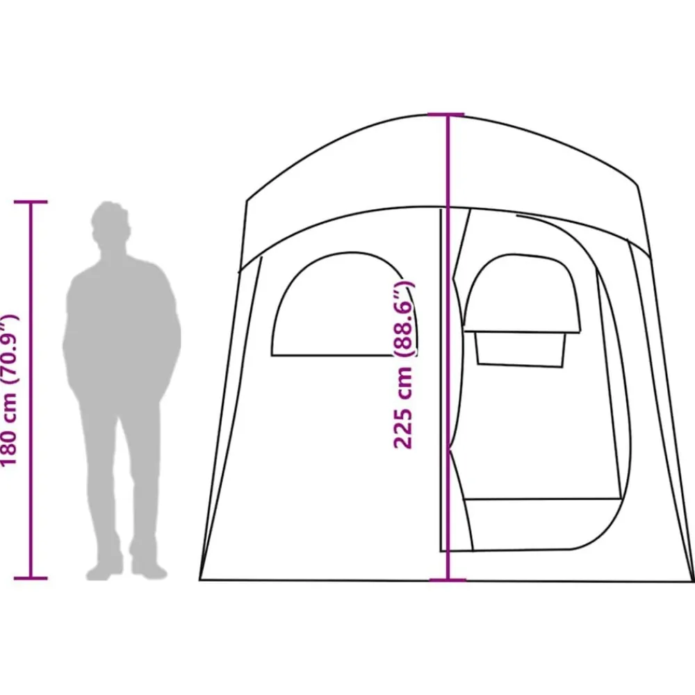 vidaXL Actividades Al Aire Libre-Tienda de ducha para 2 personas impermeable