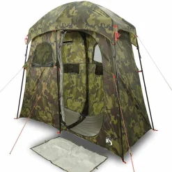 vidaXL Tienda de ducha para 2 personas impermeable Camuflaje Hot