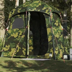 vidaXL Tienda de ducha para 2 personas impermeable Camuflaje Hot