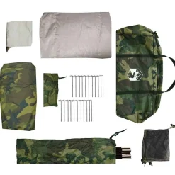 vidaXL Tienda de ducha para 2 personas impermeable Camuflaje Hot