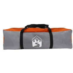 vidaXL Actividades Al Aire Libre-Tienda de ducha para 2 personas impermeable gris-naranja