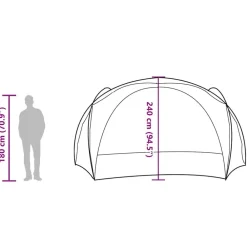 vidaXL Tienda de fiesta impermeable blanco y Gris Outlet