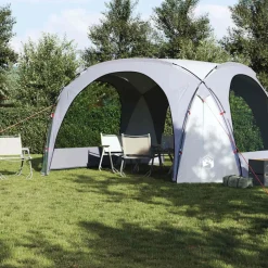 vidaXL Tienda de fiesta impermeable blanco y Gris Outlet