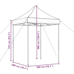 vidaXL Tienda de fiesta plegable Pop-Up 200x200x306 cm Terracota Sale