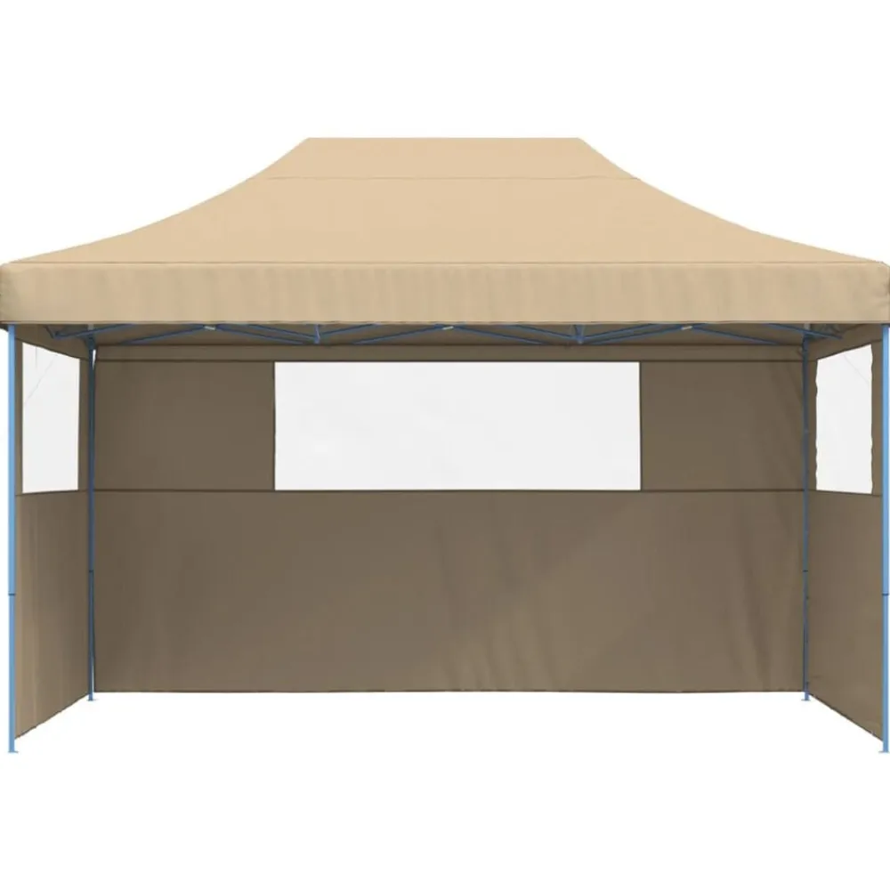 vidaXL Tienda de fiesta plegable Pop-Up con 3 paredes laterales Beige Outlet